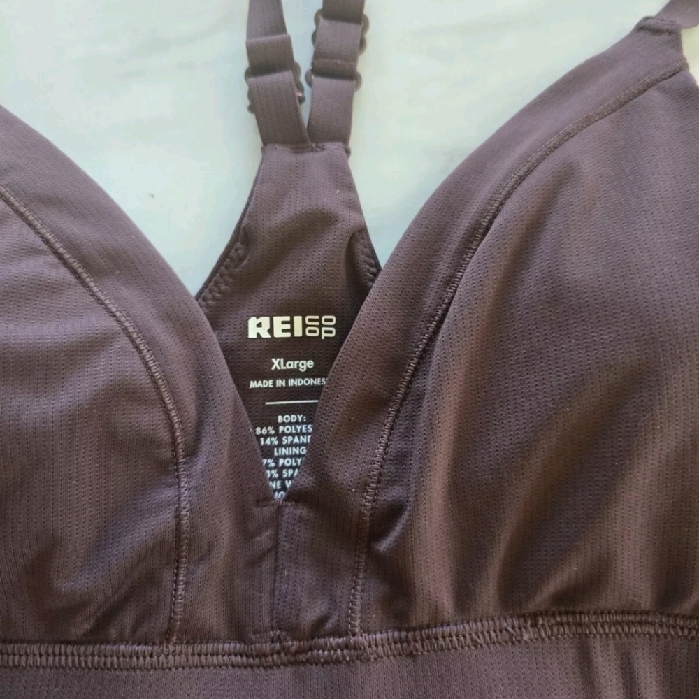 REI Co-op Active Bralette Sz XL Women Brown Ultra Lightweight Athleisure - Picture 5 of 7
